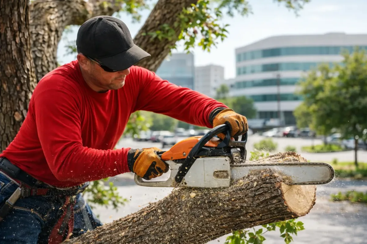 Arborist at work